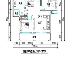 2棟B戶型88.35平方米