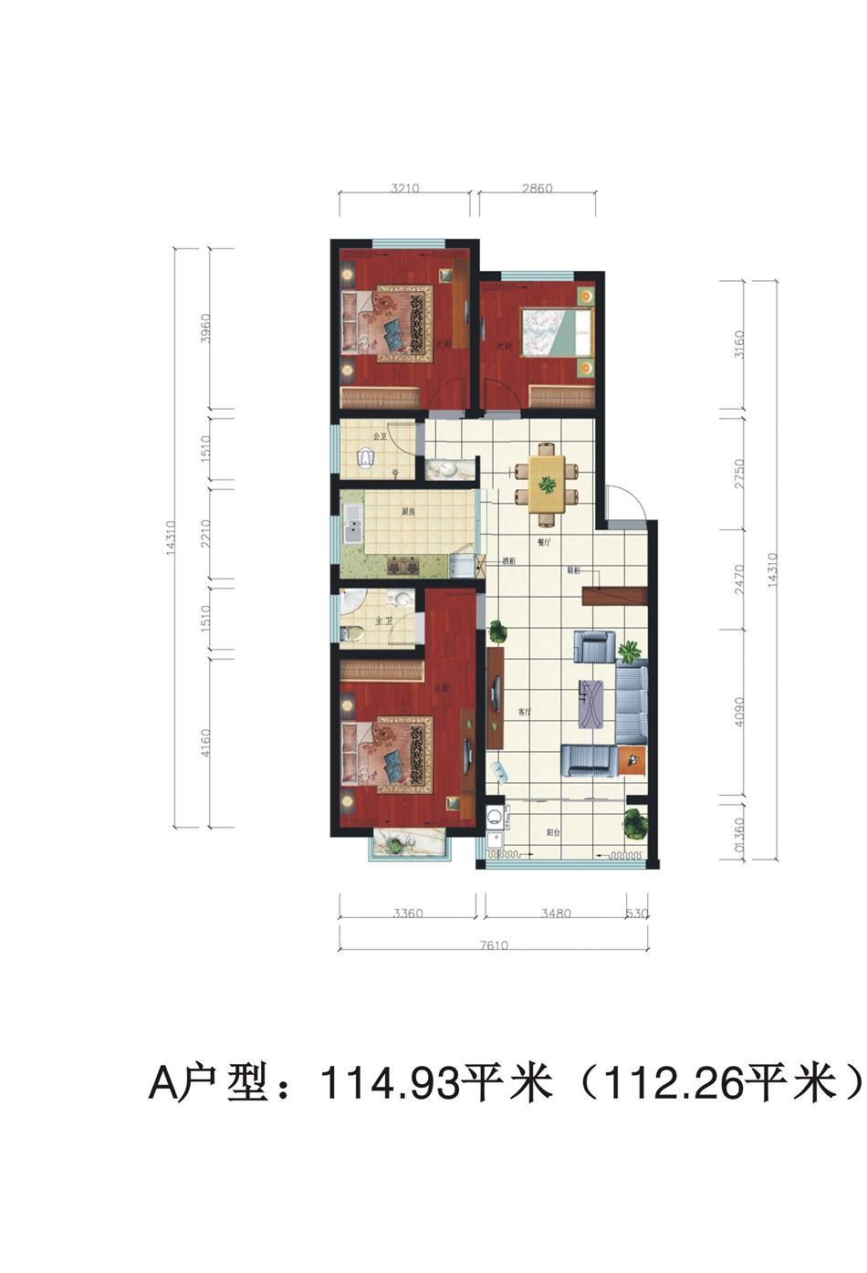 君山區(qū)良心堡鎮(zhèn)團結小區(qū)戶型圖1