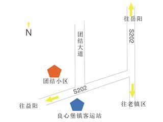 君山區(qū)良心堡鎮(zhèn)團(tuán)結(jié)小區(qū)位置圖1