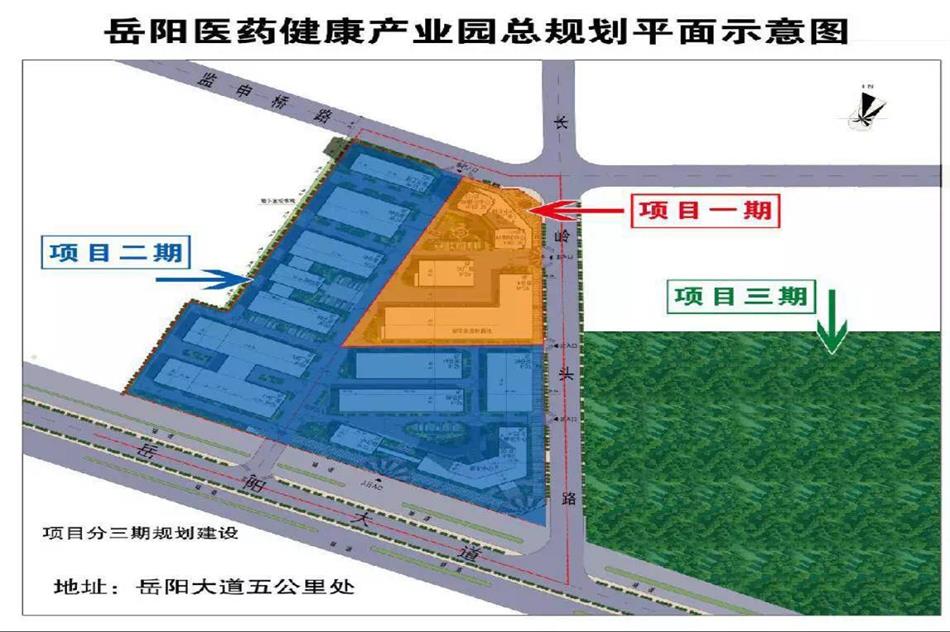 岳陽醫(yī)藥健康產(chǎn)業(yè)園一期位置圖1