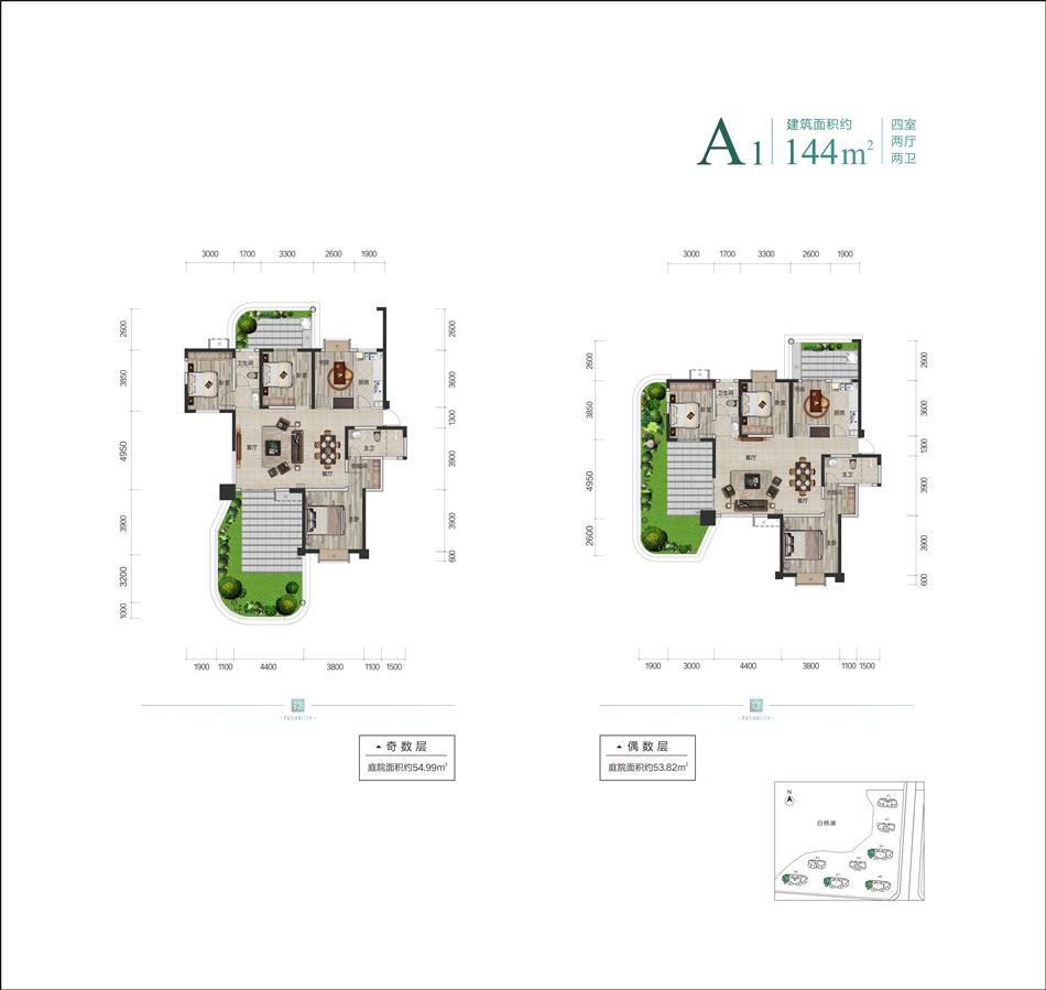 岳陽福天城項(xiàng)目（一期）A地塊·玉瓶苑戶型圖1